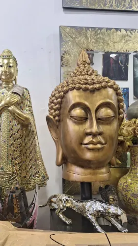 Cabeça do Buda de 120 cm importado resina peça única 