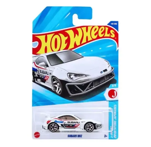 Carro Hot Wheels Subaru BRZ Branco 2025 Lote L JBB55 3/5