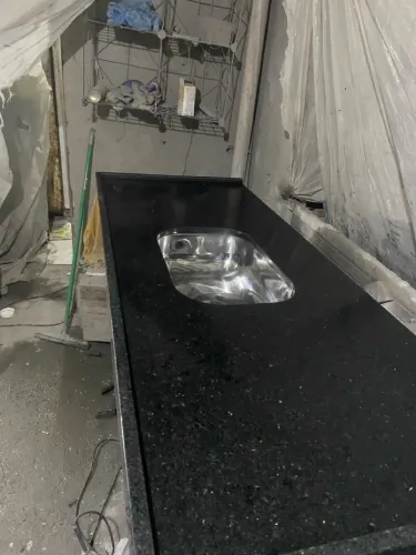 Pia para cozinha no preto são Gabriel nova ctt *86 