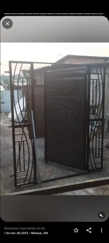 Fabricamos porta portão janela proteção escada guarda-corpo corre mão estrutura metálica 