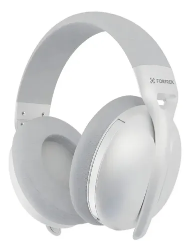 Headset Gamer Sem Fio, Fortrek Wise Air, Wireless, Branco Para Notebook e Pc Gamer