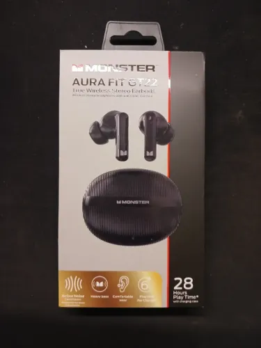 Fone Bluetooth ANC (Cancelamento de ruído ativo) Monster Aura Fit GT22 - com modo gaming