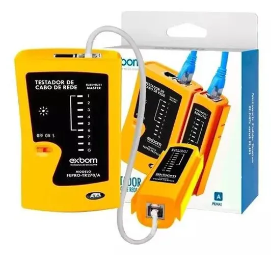 Testador Cabo de Internet Rj45 Rj11 + Bateria Novo