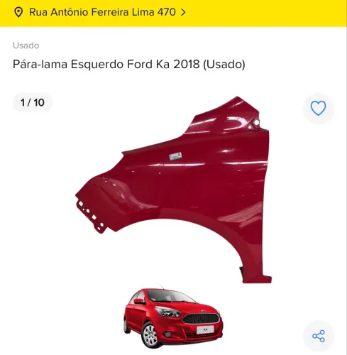 PÁRA-LAMA ESQUERDO FORD KA 2018 2019