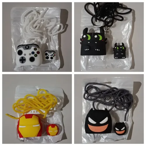 Kit Protetor para Carregadores iPhone/Android 18W/20W - Silicone com design Divertido!