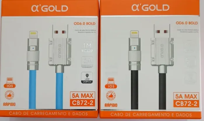 Cabo Iphone Lightning 5A Max IOS - Agold Premium -Reforçado Metal