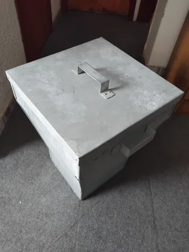 Lata de lixo de chapa galvanizado 