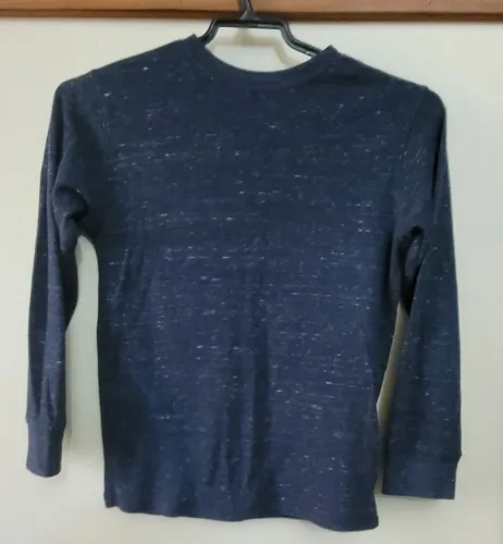 Blusa meia estação, Faded Glory, marinho mescla, tamanho 8