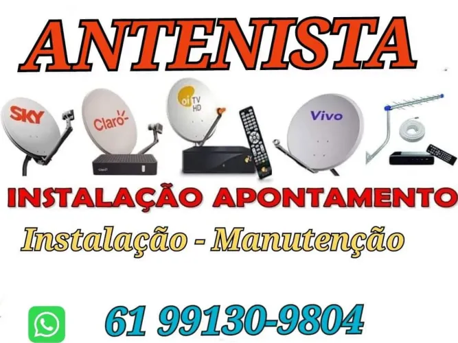 Antenista, instalação e manutenção de antenas de TV 