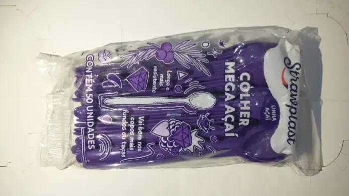 100 colher descartavel de plastico para acai