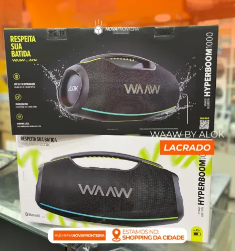 Caixa de Som Bluetooth WAAW By Alok - Lacrada - RETIRE NO SHOPPING DA CIDADE