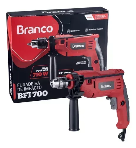 FURADEIRA  DE IMPACTO 710W 3/8POL BFI700 220V-Branco