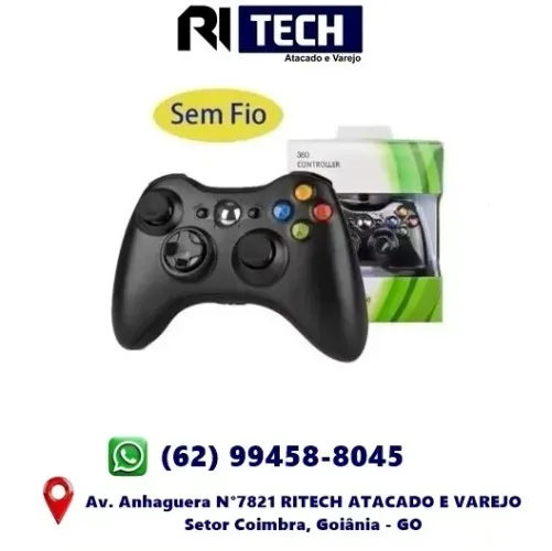 Controle Sem Fio Joystick Wireless Compatível Xbox 360