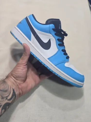 Tênis Nike Jordan Air 1 Low Azul 553560 144 Masculino Tamanho 43
