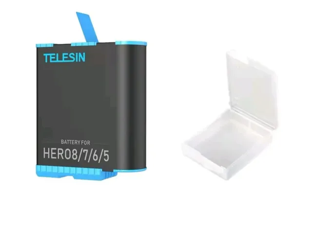 Bateria telesin para Gopro Hero 5,6,7e 8