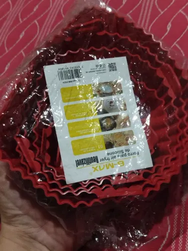 Formas de Silicone para Air Fryer (kit com 6) - Reutilizáveis