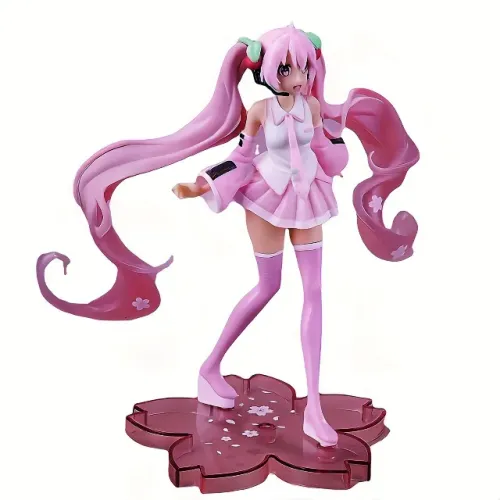 Action Figure Hatsune Miku Sakura 19 cm - Boneco Figura de Ação Rosa