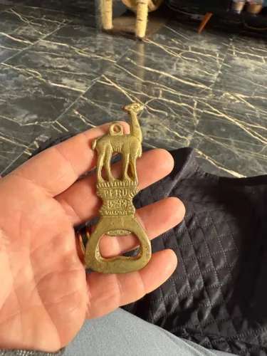 Abridor de garrafa antigo do Peru - Vicuña