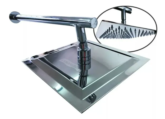 Ducha Cascata em Aço Inox 25x25 cm Sodramar Nova e embalada