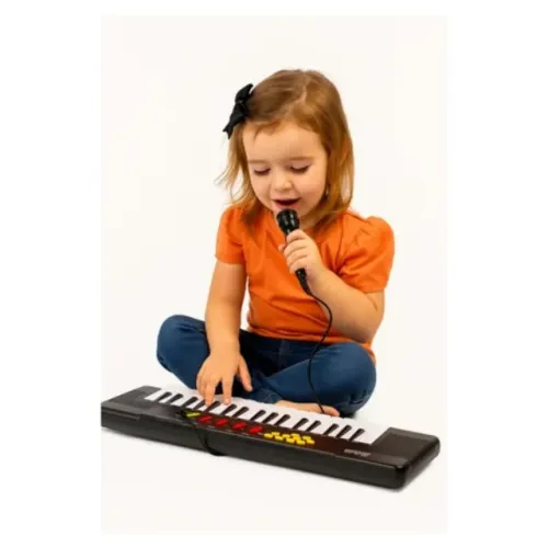 Música e Diversão para Crianças Teclado Infantil 32 Teclas Microfone ? Música e  Divers