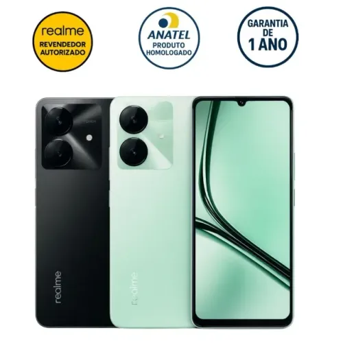 Realme Note 60x 128GB/4GB ou 64GB/3GB + Capinha + Película e 1 Ano Garantia