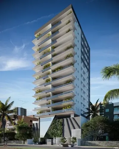 Maravilhoso Lançamento de frente para a Praia do Morro. 2 Apartamentos por andar