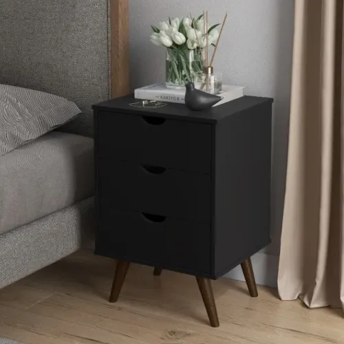 Mesa de Cabeceira Grande 3 Gavetas Várias Cores NOVA