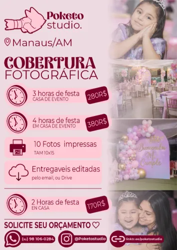 COBERTURA FOTOGRÁFICA PARA FESTAS INFANTIS