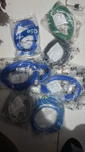 Lote com 9 Cabos de Rede Patch Cord  (Cat6 e Cat5e)