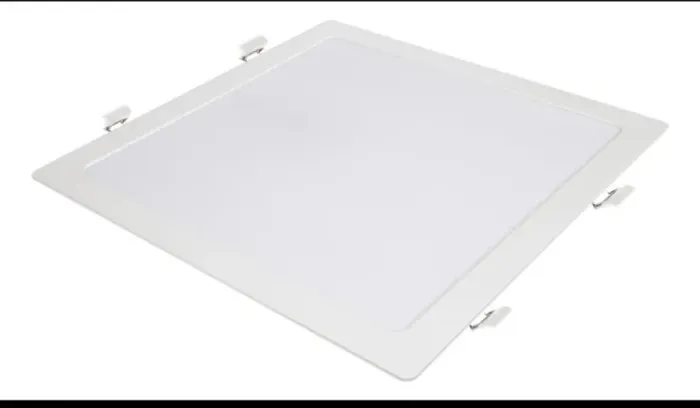 Painel LED PVC luminárias Paflon de embutir 25w quadrado slim  branco 