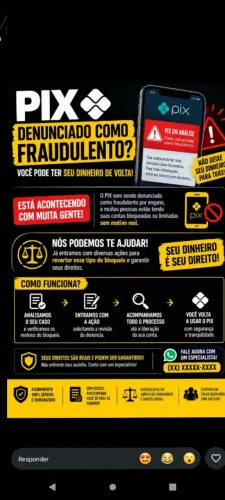 Chave pix com suspeita de fraude