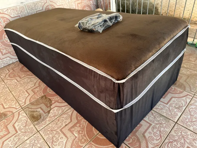 Cama Box Solteiro + Colchão 20Cm - Entrega Rápida Goiânia e Aparecida