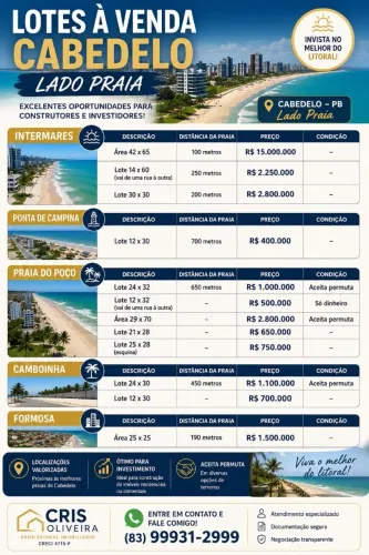 Lotes a partir de R$102.500