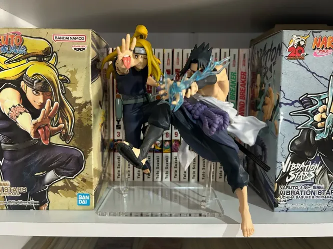Conjunto Figure Sasuke e Deidara + base personalizada 