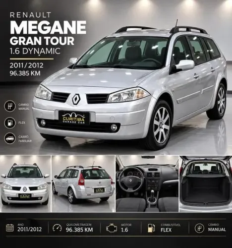 Renault Megane Grand Tour Dynam. Hi-flex 1.6 16V 2012