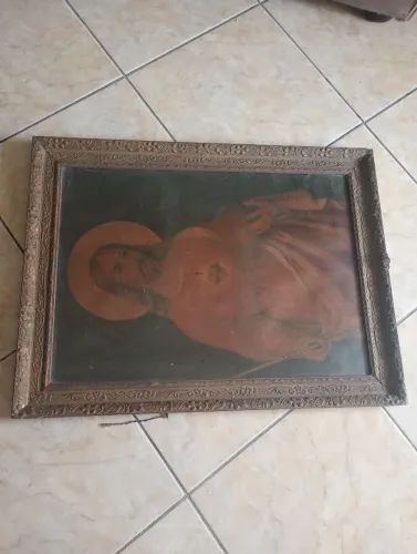 Quadro antiguidade Sagrado Coração de Jesus 
