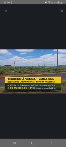 Terreno Belvedere Laranjeiras - Bonfim Paulista