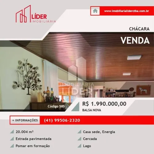 Chácara de lazer - natureza, conforto e excelente potencial