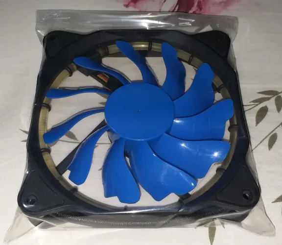 Cooler Fan Azul 120mm Silencioso 1500rpm Revisado Sem Defeito 12x12cm Funcionando ZN SP