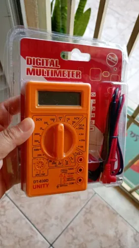 Multímetro Digital Profissional Portátil elétrico com Cabo de Teste e bateria