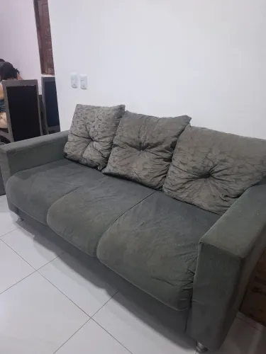 Conjunto de sofá 3 e 2 lugares+puff