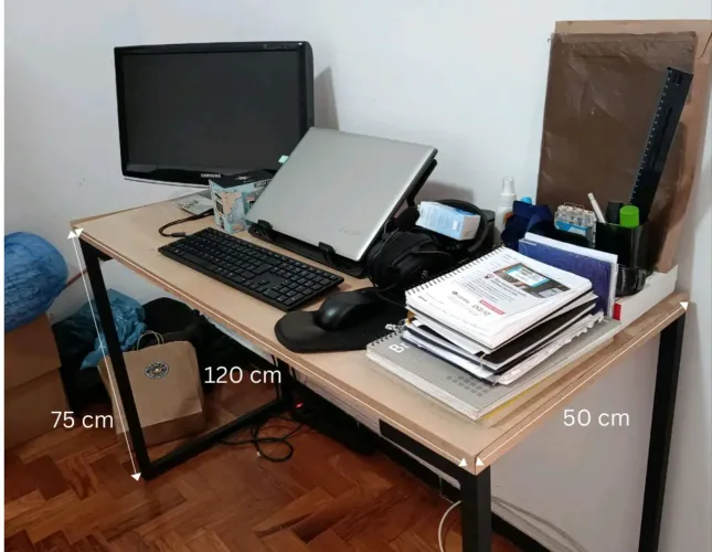 Mesa escrivaninha slim estilo industrial