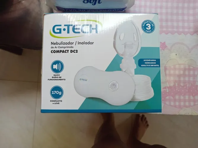 Inalador e Nebulizador G-Tech Compact DC2 - Novo / Pouco Uso