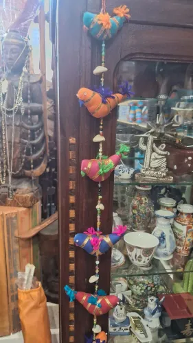 Decoração indiana tradicional indiana para pendurar 10 pássaros com sino