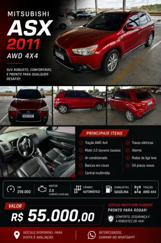 Mitsubishi ASX 2.0 16V 4X4 160cv Aut. 2011