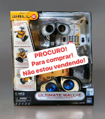 Boneco robô WALL-E Disney robô interativo fala e anda colecionador thinkway toys