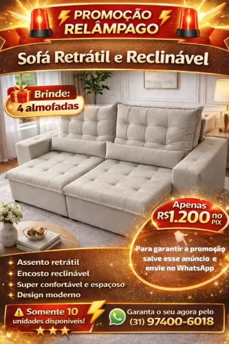 Sofa Retrátil e reclinável lisboa