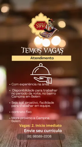 Vaga atendente