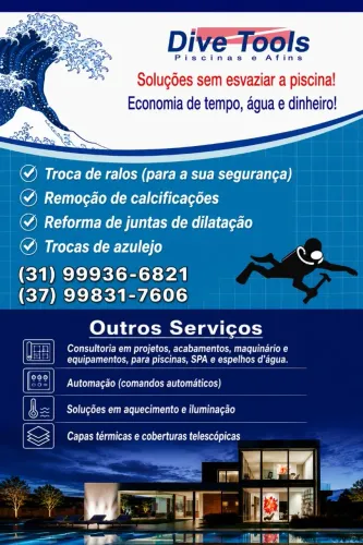 Piscinas- Reparo - Sem esvaziar
