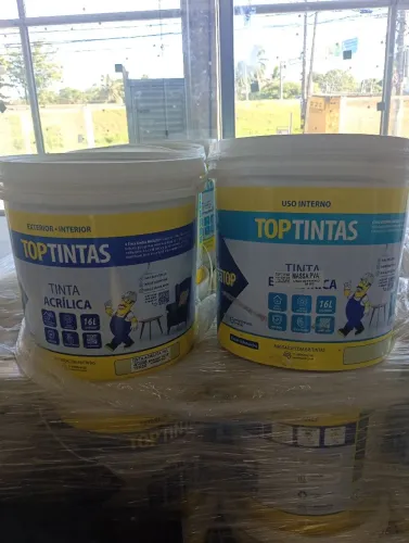 BALDE DE TINTA ACRILICA e MASSA PVA MASSA TOP